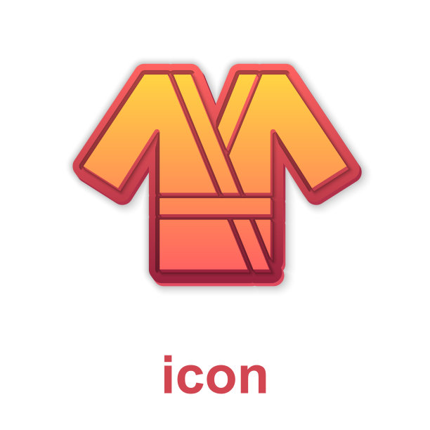 金色的日本传统服饰和服图标图片下载