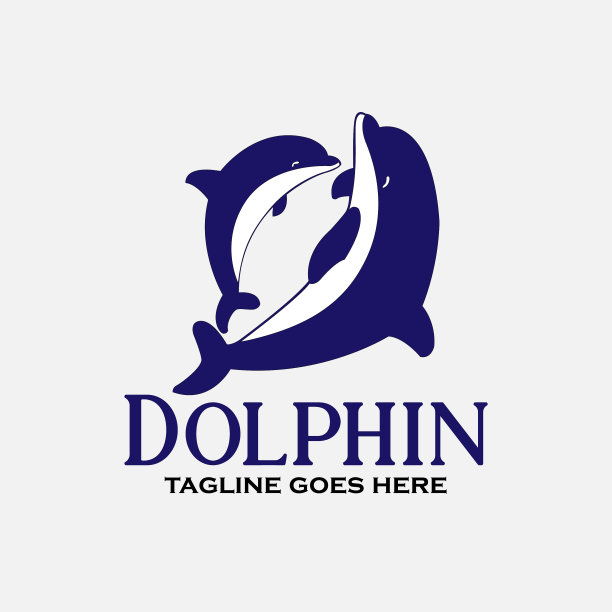 海豚设计标志图片下载