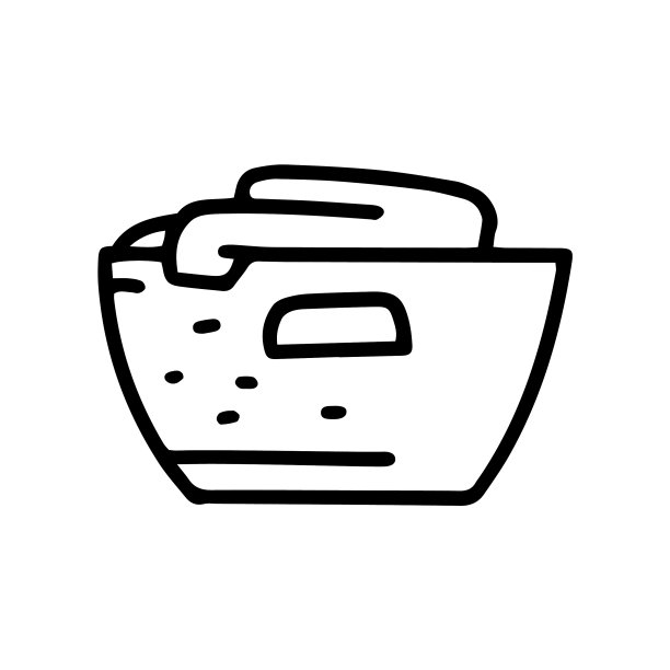 洗衣篮线涂鸦简单的图标图片下载