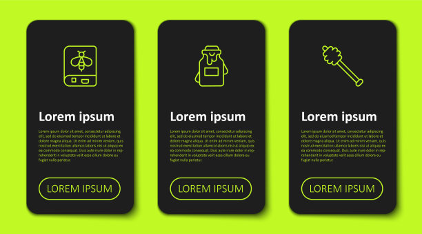 集蜂蜜和蜂蜜的蜜蜂罐行书图片下载