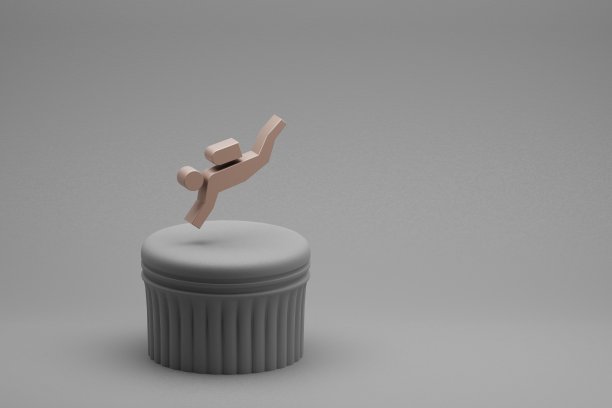 美丽的抽象插图水肺潜水符号图标在一栏和美妙的背景。3 d渲染插图。背景图案设计。图片下载