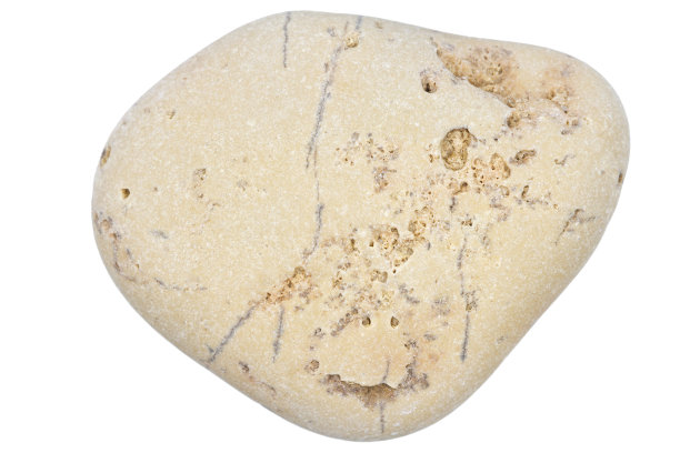 单粒黄色卵石的俯视图图片下载