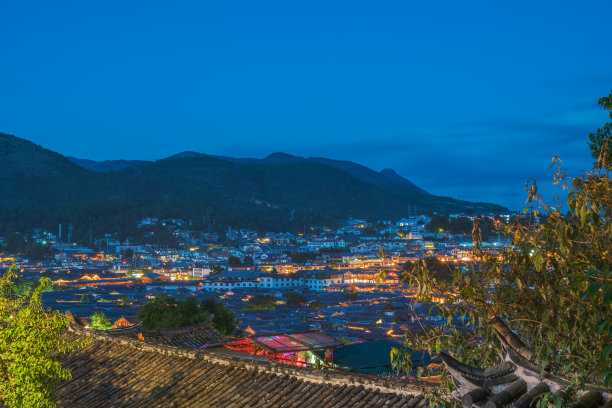 中国云南省丽江古镇的古建筑、街景和旅游风景图片下载