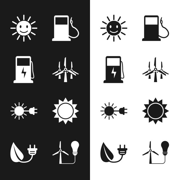 设置风力发电机电动汽车充电站图片下载