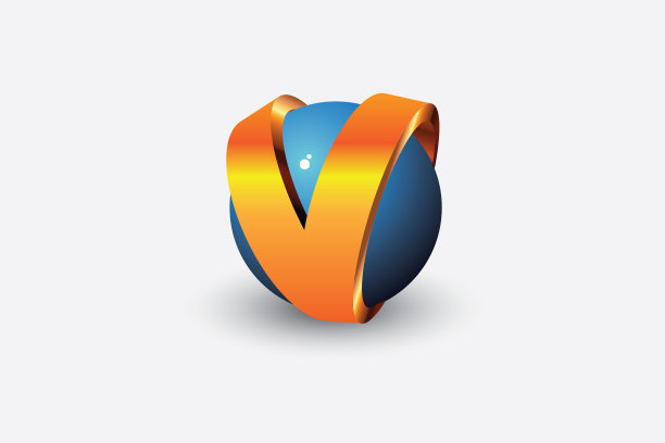 字母v环绕球面图片下载