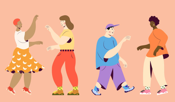 卡通形象一套男女和图片下载