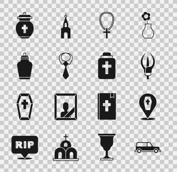 用十字百合花放置灵车灵柩图片下载