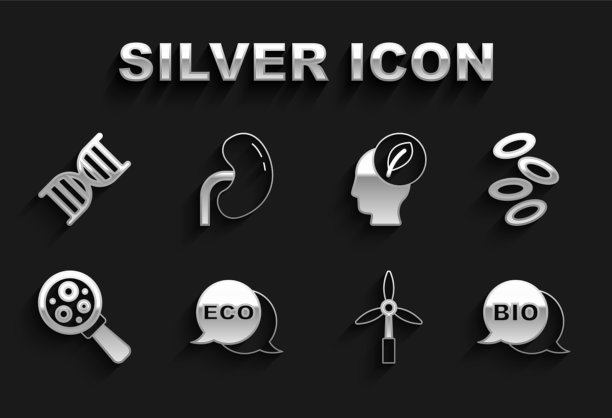 设定生态健康食品血红蛋白生物标签图片下载