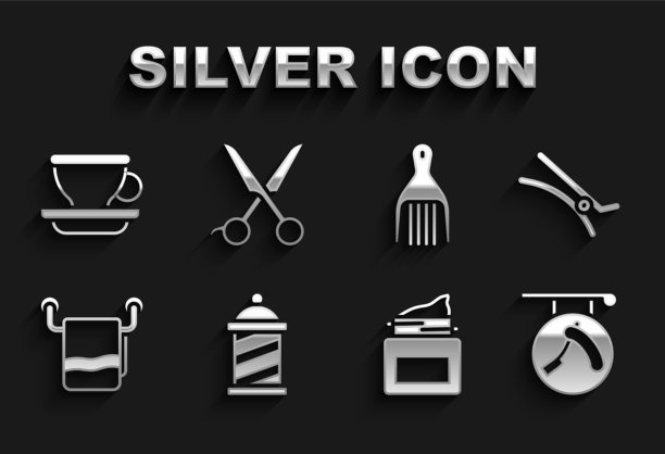 设理发店杆发夹理发店用图片下载