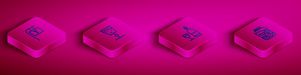 用酒吧酒设置等距线路牌图片下载