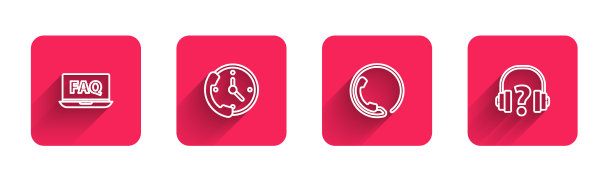 设置专线笔记本电脑和24小时FAQ电话图片下载