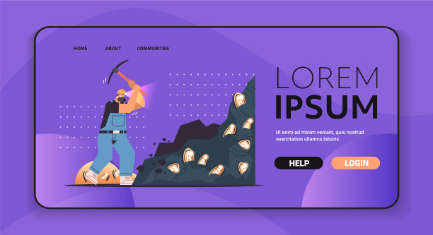 矿工在矿井中挖掘和提取比特币图片下载