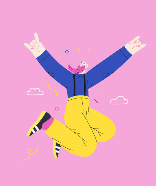 幸福——快乐的人在空中跳跃图片下载