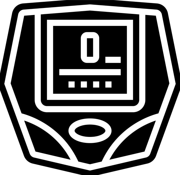 自行车计自行车装置字形图标图片下载