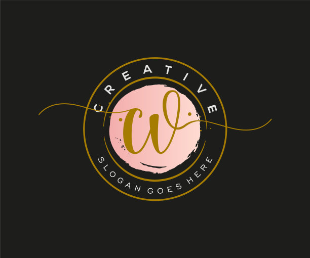 初始CV女性标志美字母组合和图片下载