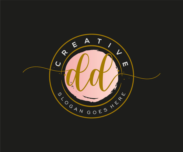 最初的dd女性标志美丽的字母组合和图片下载