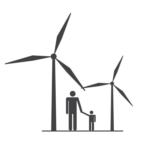 风轮机与人平的设计理念图片下载