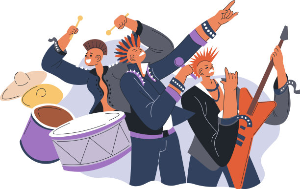 朋克或金属乐队，硬核乐队图片下载