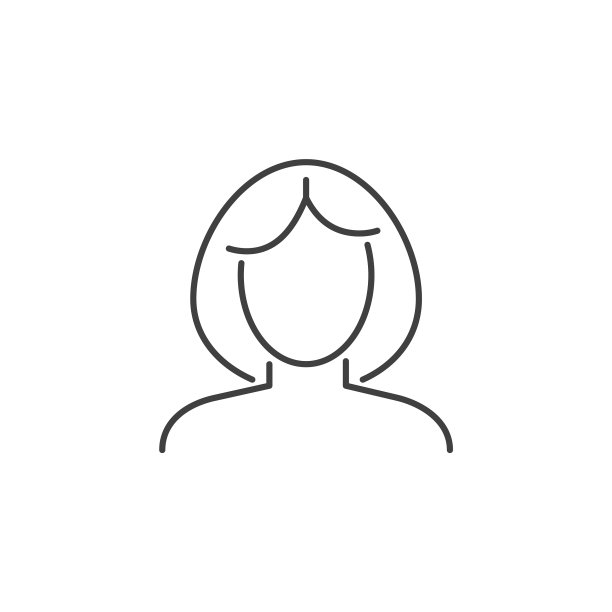 女性用户头像相关的线条图标图片下载
