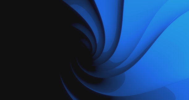 旋转一个抽象漏斗的叶片蓝色的颜色，抽象的背景图片下载