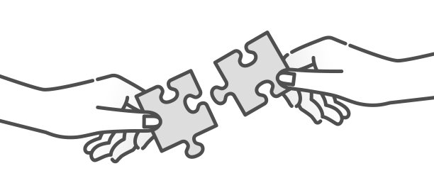 拿着一块拼图的手这是对合作、协作的隐喻。图片下载