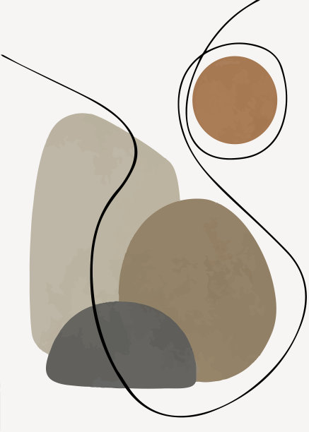 极简艺术墙抽象几何打印图片下载