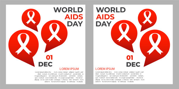 一套世界艾滋病日社交媒体帖子图片下载
