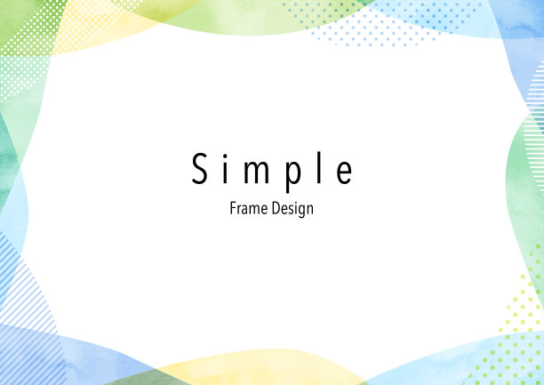 手绘抽象水彩框架设计图片下载