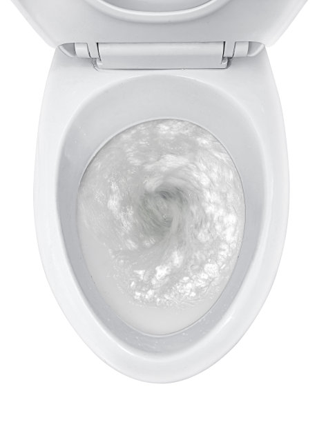 马桶冲水时的特写图片下载