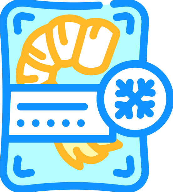 虾冻海鲜彩色图标图片下载