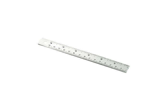 铝尺孤立在白色图片下载