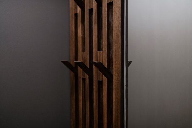 室内用于外套的木制衣架图片下载