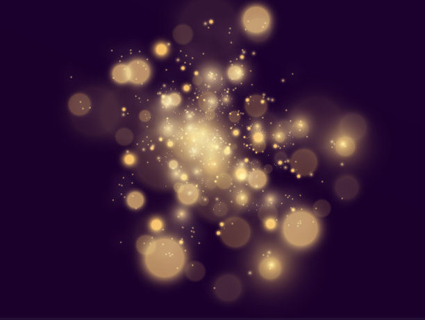 明亮美丽的金色火花的背景。图片下载