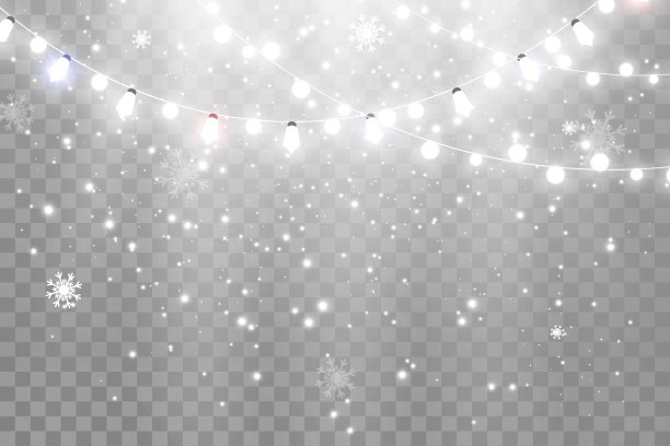 透明背景上轻花环的矢量插图。图片下载