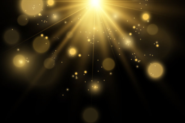 明亮美丽的金色火花的背景。图片下载