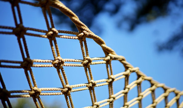 吊床的特写绳索图片下载