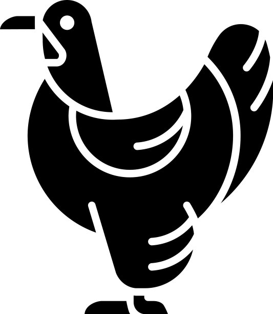 梵天母鸡黑色象形图标图片下载