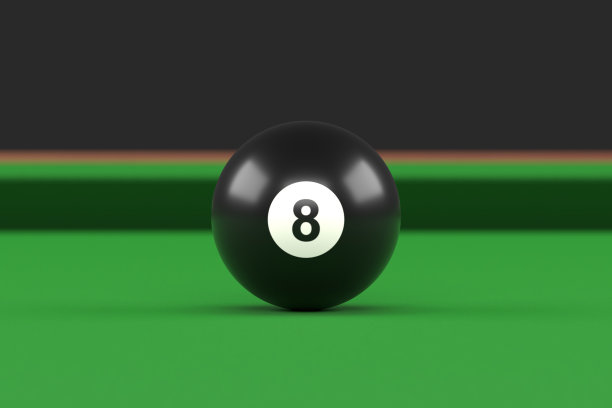 8号台球球，黑色台球桌图片下载