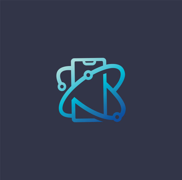 手机数字技术Logo模板图片下载