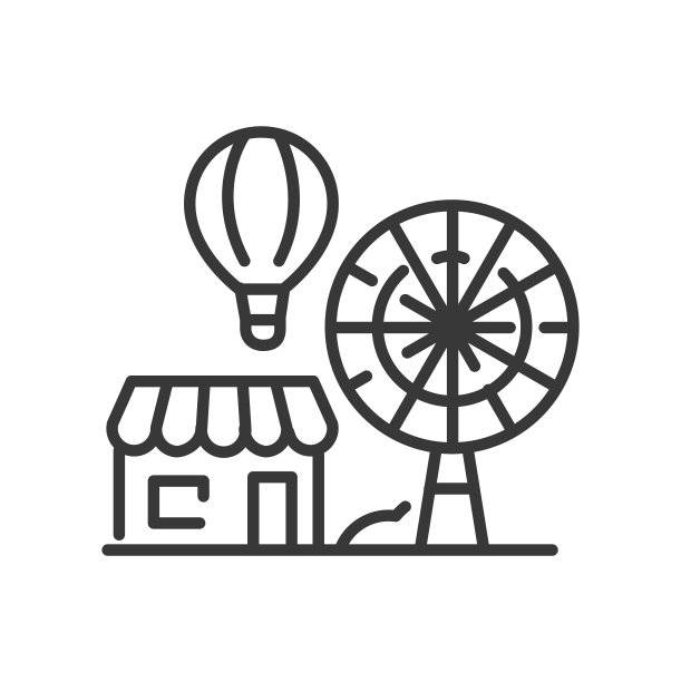 骑乘在公平线设计单一图片下载