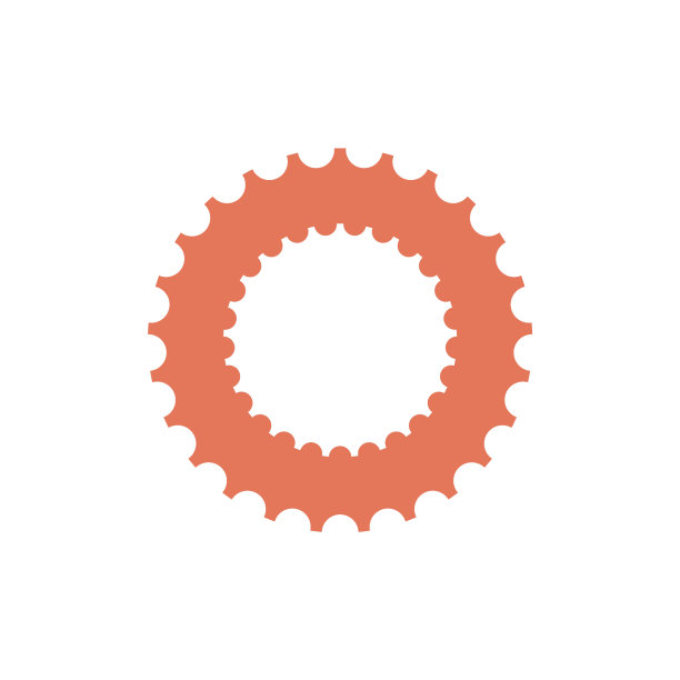 工业齿轮自行车和摩托车图标标志图片下载