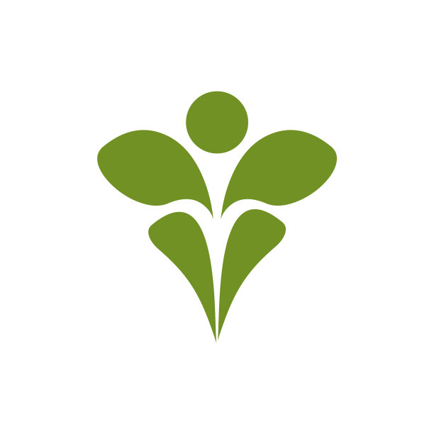 绿叶社区人标志设计图片下载