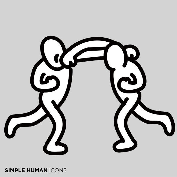 姿势插图“交叉柜台”为一个简单的人图片下载