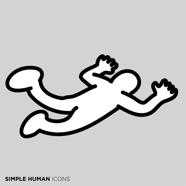 一个简单的人的姿势系列“跑”图片下载