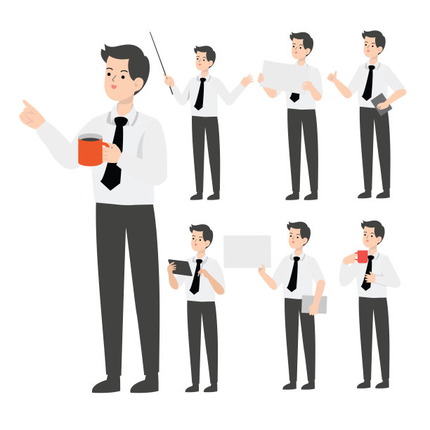 商人形象设计呈现概念图片下载