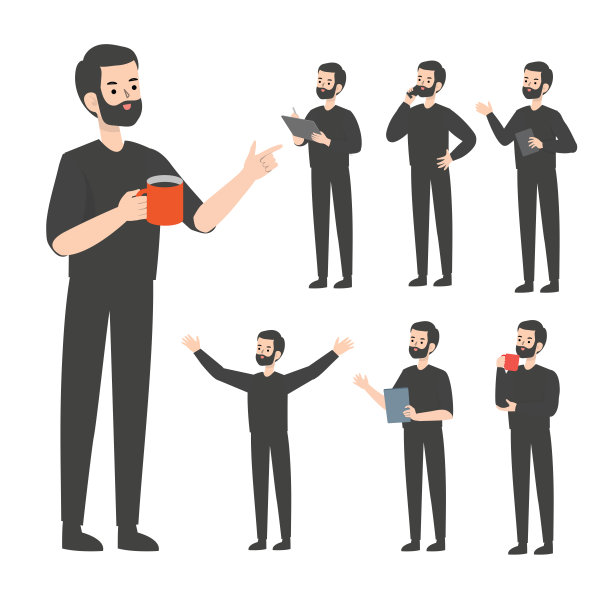 商人形象设计呈现概念图片下载