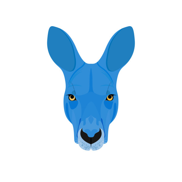 有趣的宠物。明亮的动物卡通可爱的符号。想象彩色动物脸图标T恤打印。图片下载