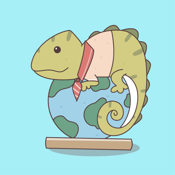 可爱的鬣蜥动物学生性格与学校用品图片下载