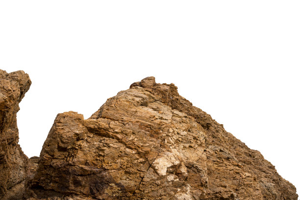 细节表面石棕色在白色背景隔离图片下载