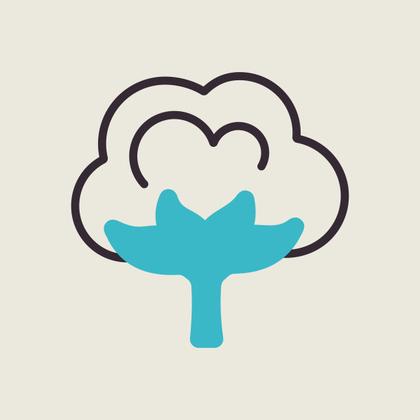 棉花矢量孤立的平面图标图片下载